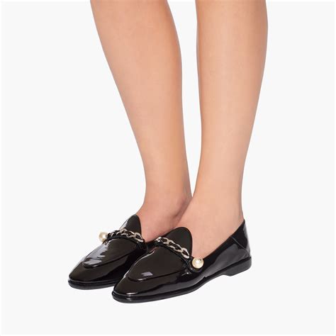 miu miu black loafers|Black Patent Leather Loafers .